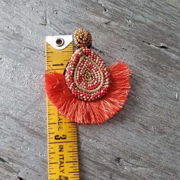 Coral Fan Earrings - Picture 3 of 4
